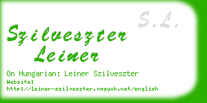 szilveszter leiner business card